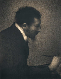 Portrait Of Edmond Francois Aman Jean  by Georges Seurat