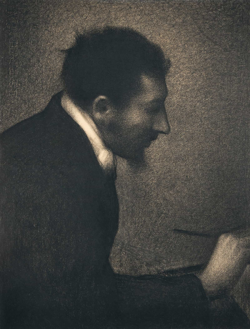 Portrait Of Edmond Francois Aman Jean  by Georges Seurat