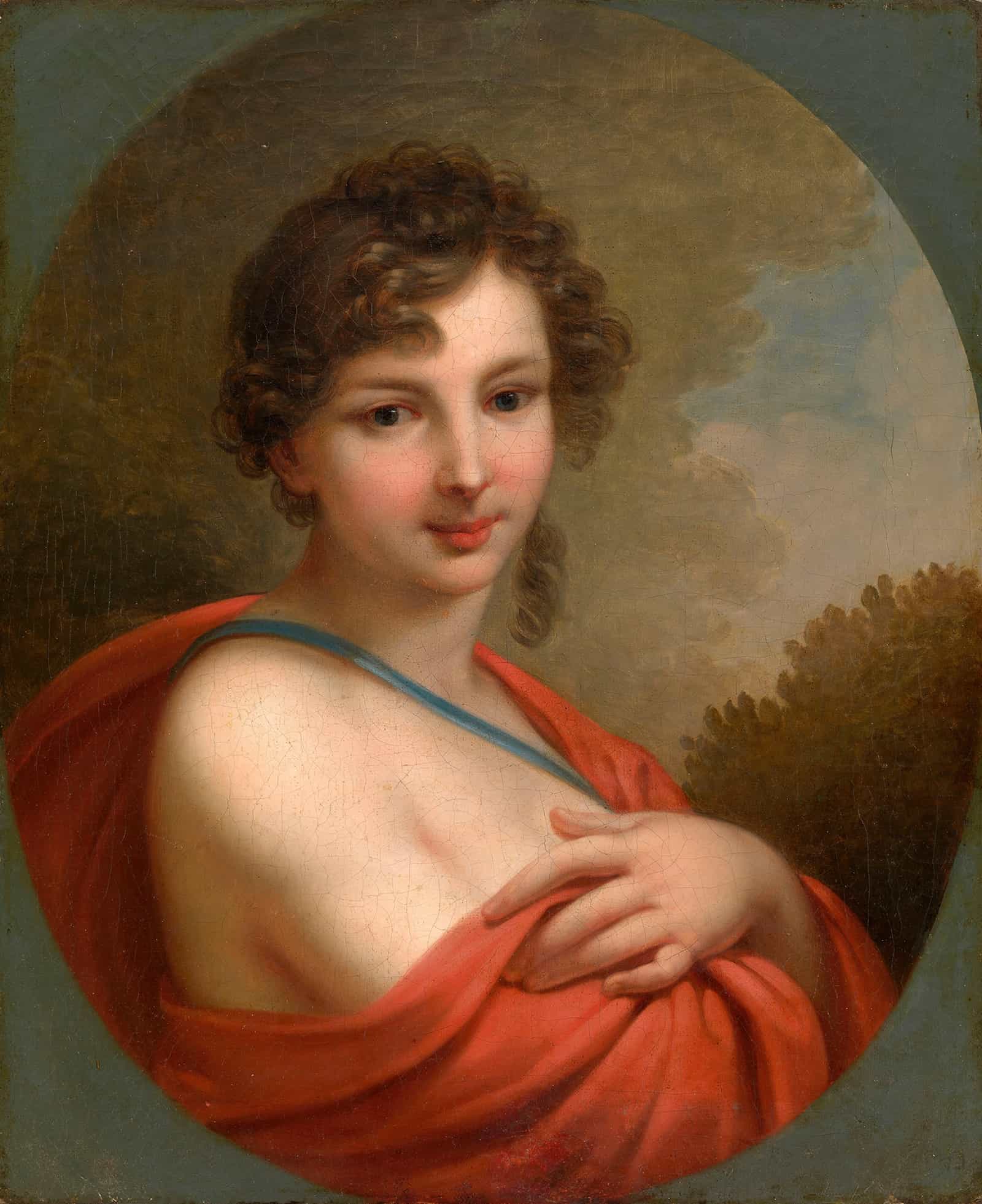 Portrait Of Elena Aleksandrovna Naryshkina  by Johann Baptist Von Lampi The Elder