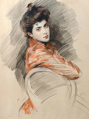 Portrait Of Elisabeth Van Biema by Paul Cesar Helleu