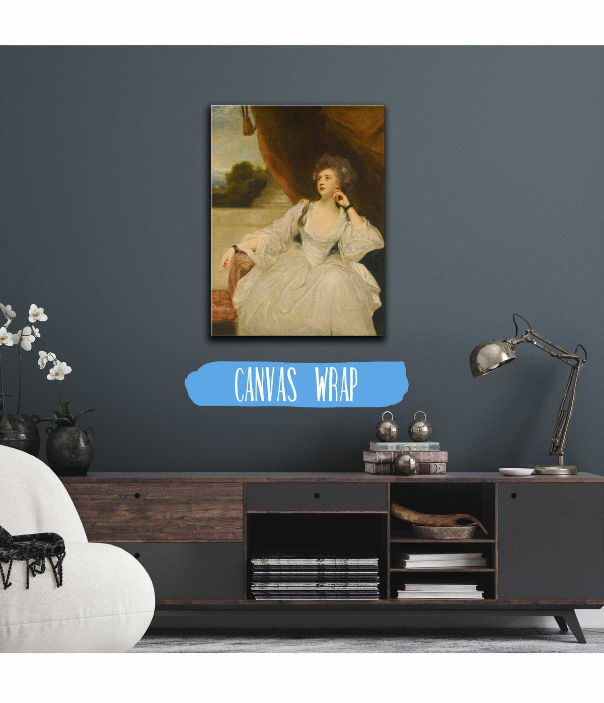 Portrait Of Elizabeth Falconer Mrs Stanhope As Contemplation by Sir Joshua Reynolds