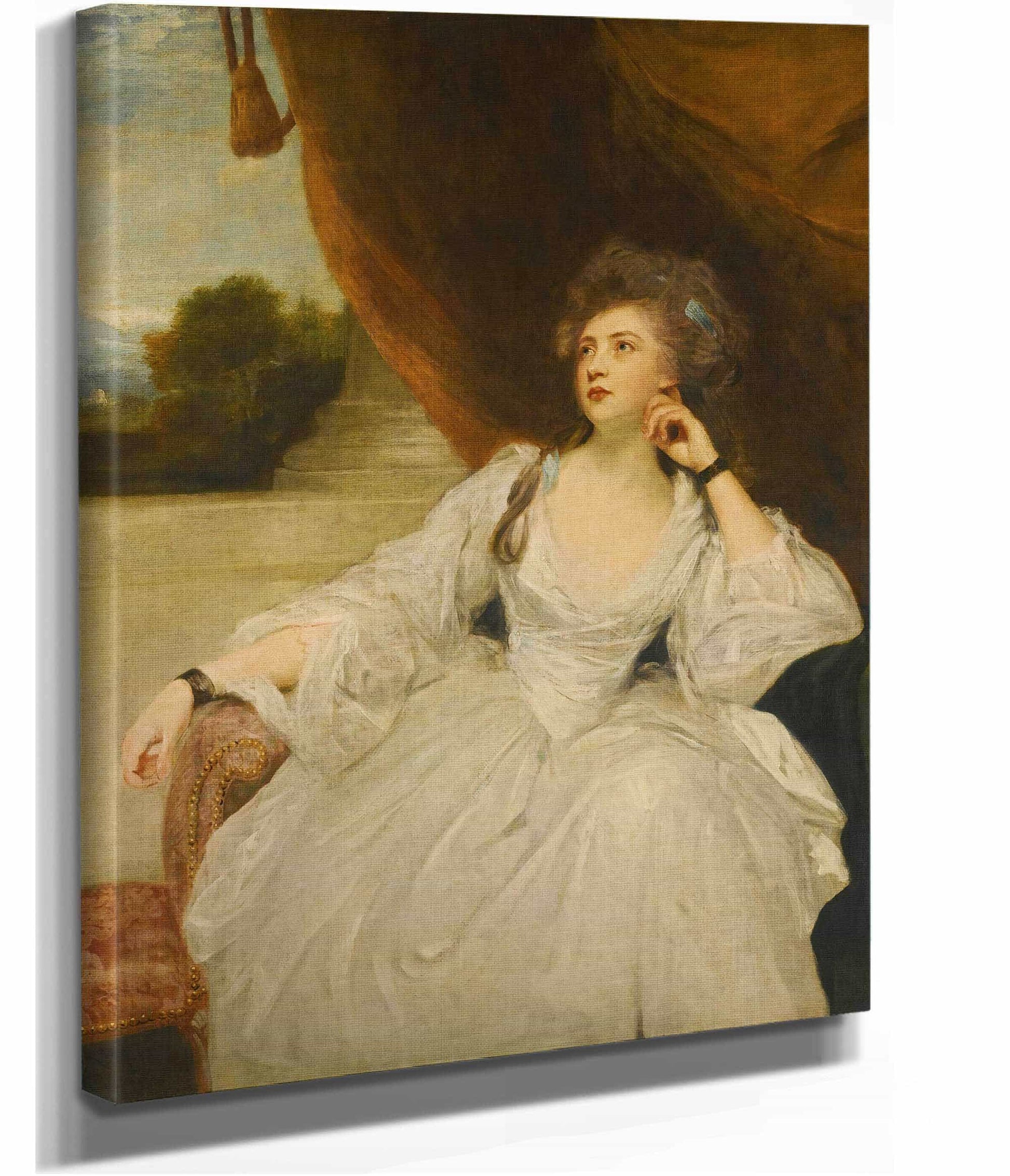 Portrait Of Elizabeth Falconer Mrs Stanhope As Contemplation by Sir Joshua Reynolds