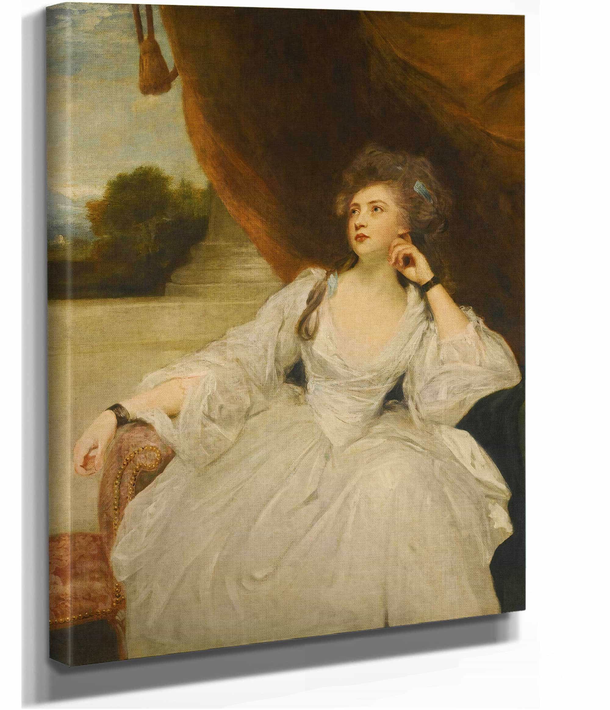 Portrait Of Elizabeth Falconer Mrs Stanhope As Contemplation by Sir Joshua Reynolds