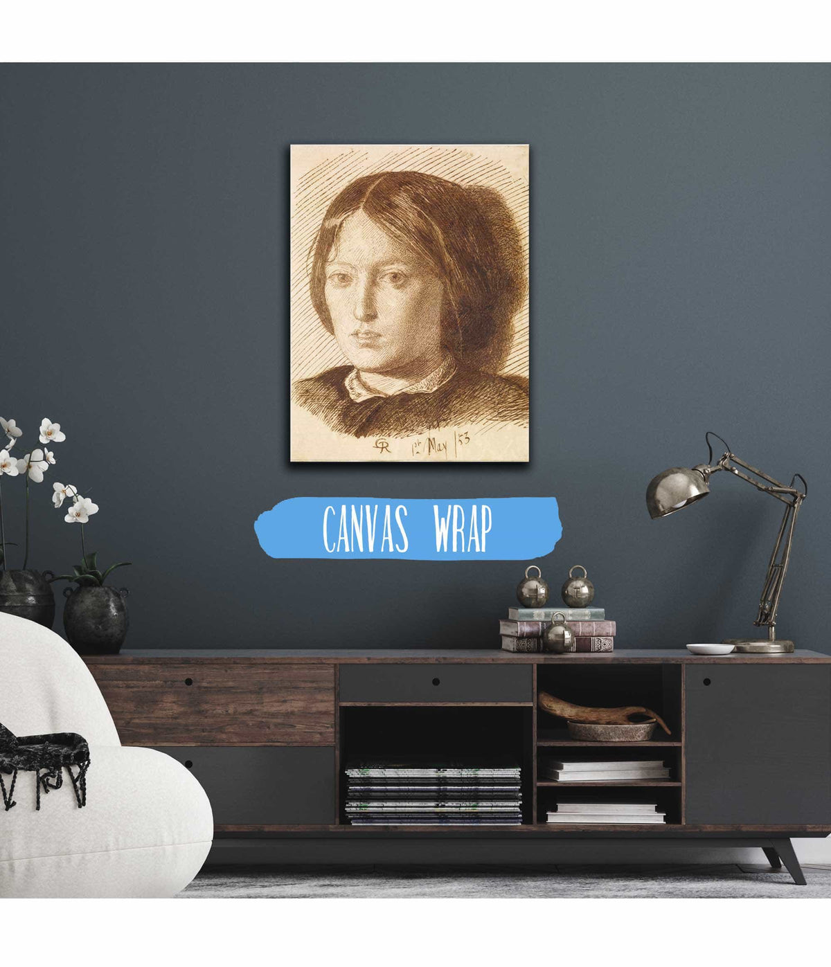 Portrait Of Emma Madox Brown by Dante Gabriel Rossetti