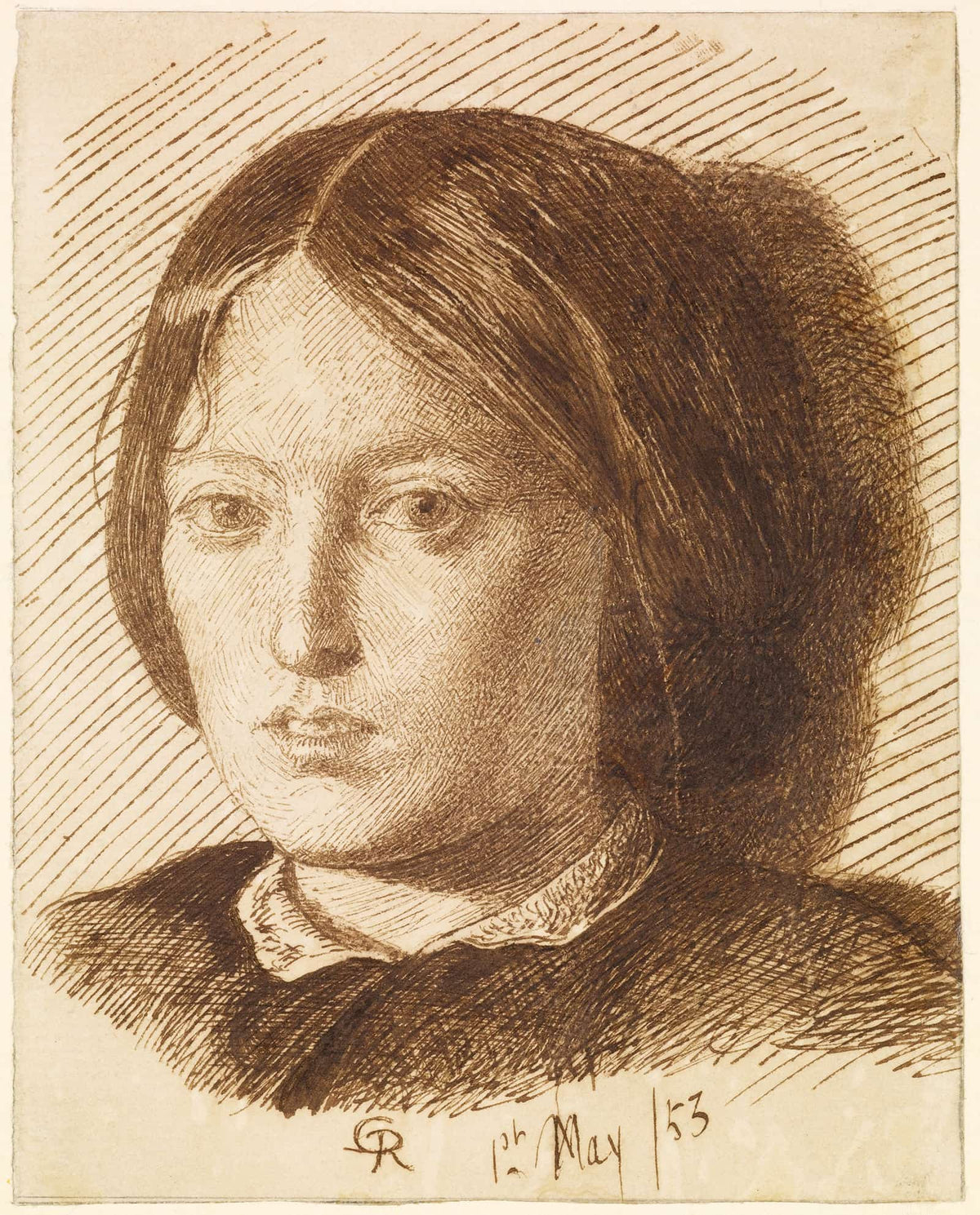 Portrait Of Emma Madox Brown by Dante Gabriel Rossetti