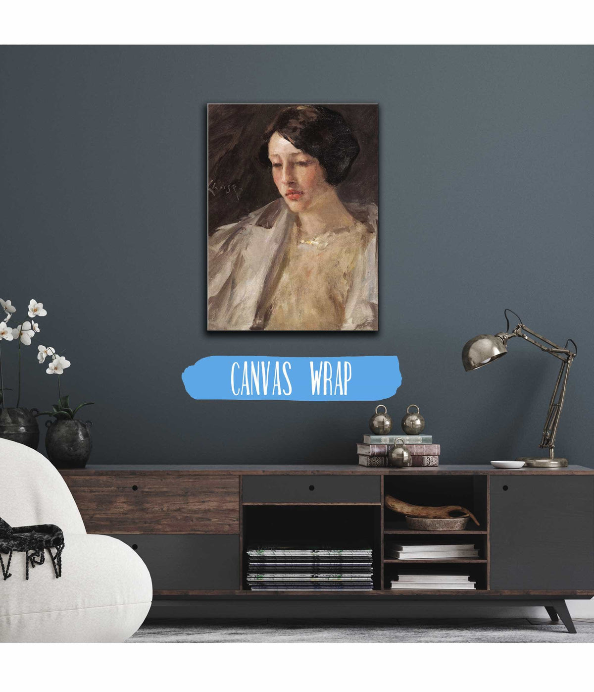 Portrait Of Esther M Groome by William Merritt Chase