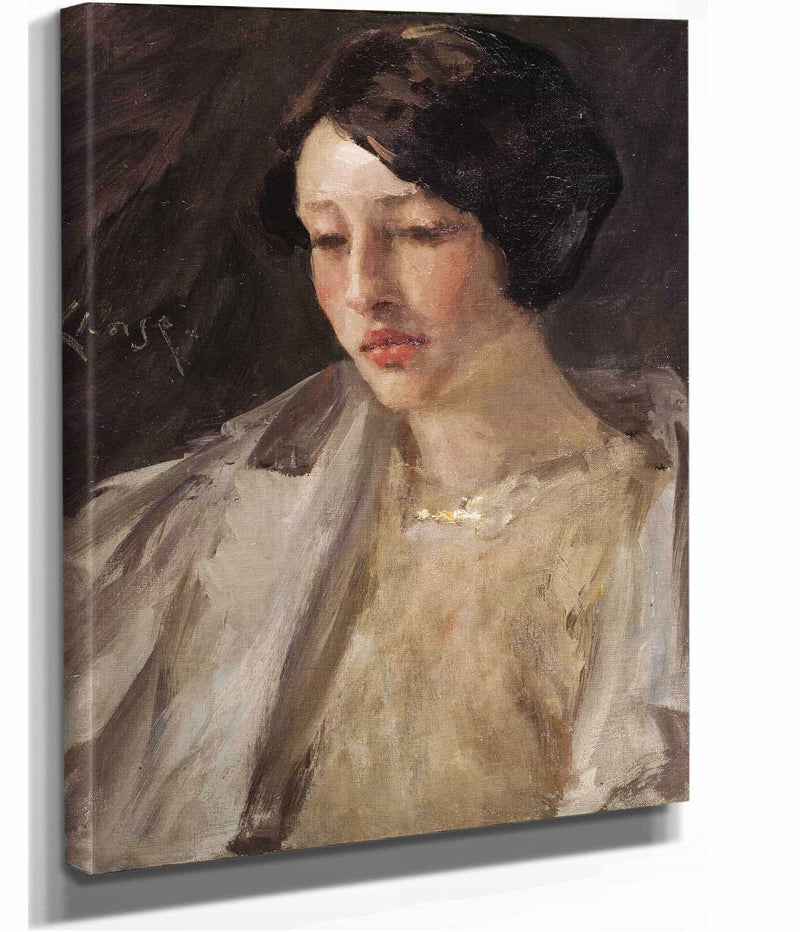 Portrait Of Esther M Groome by William Merritt Chase