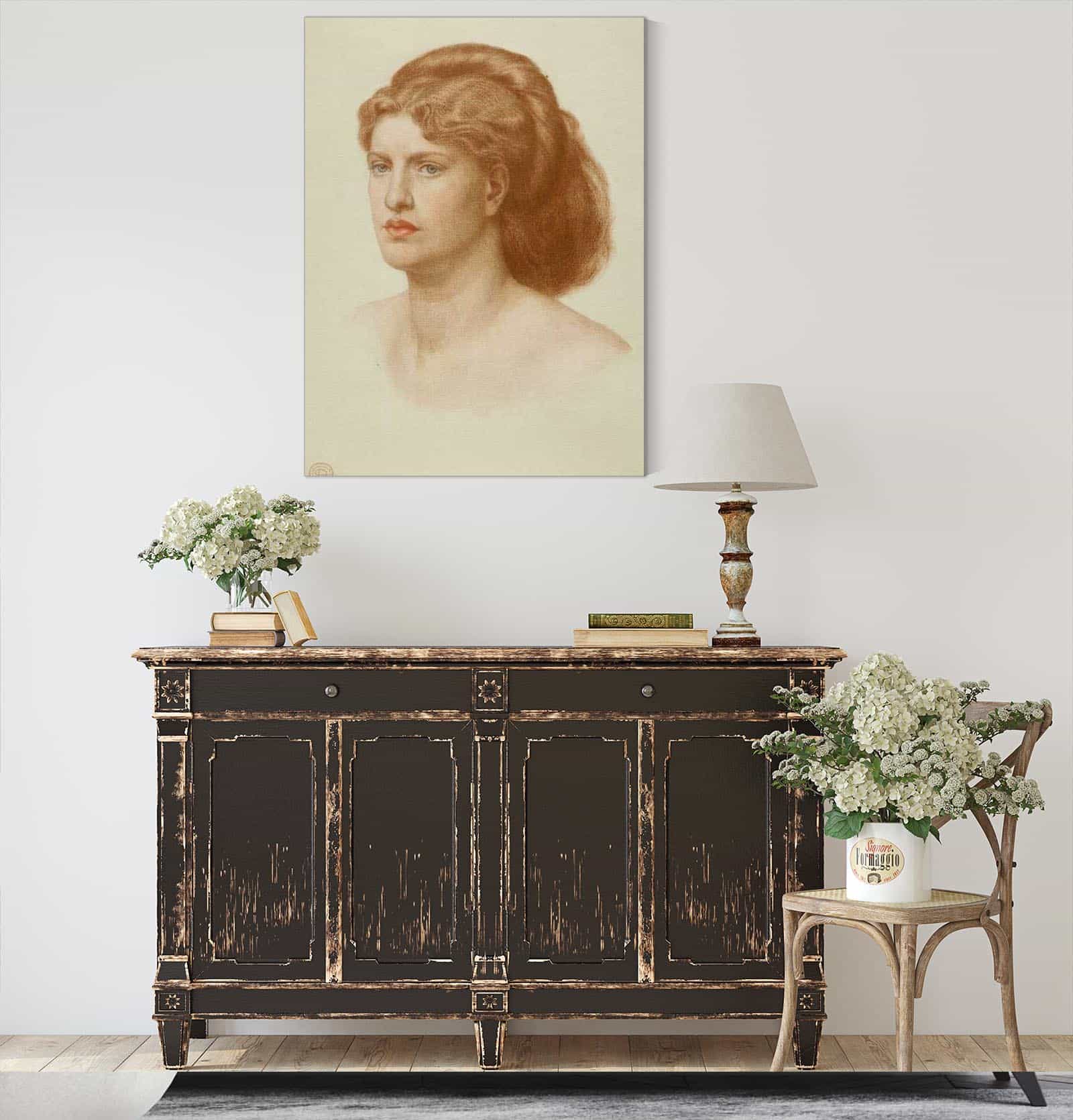 Portrait Of Fanny Cornforth Head And Shoulders by Dante Gabriel Rossetti
