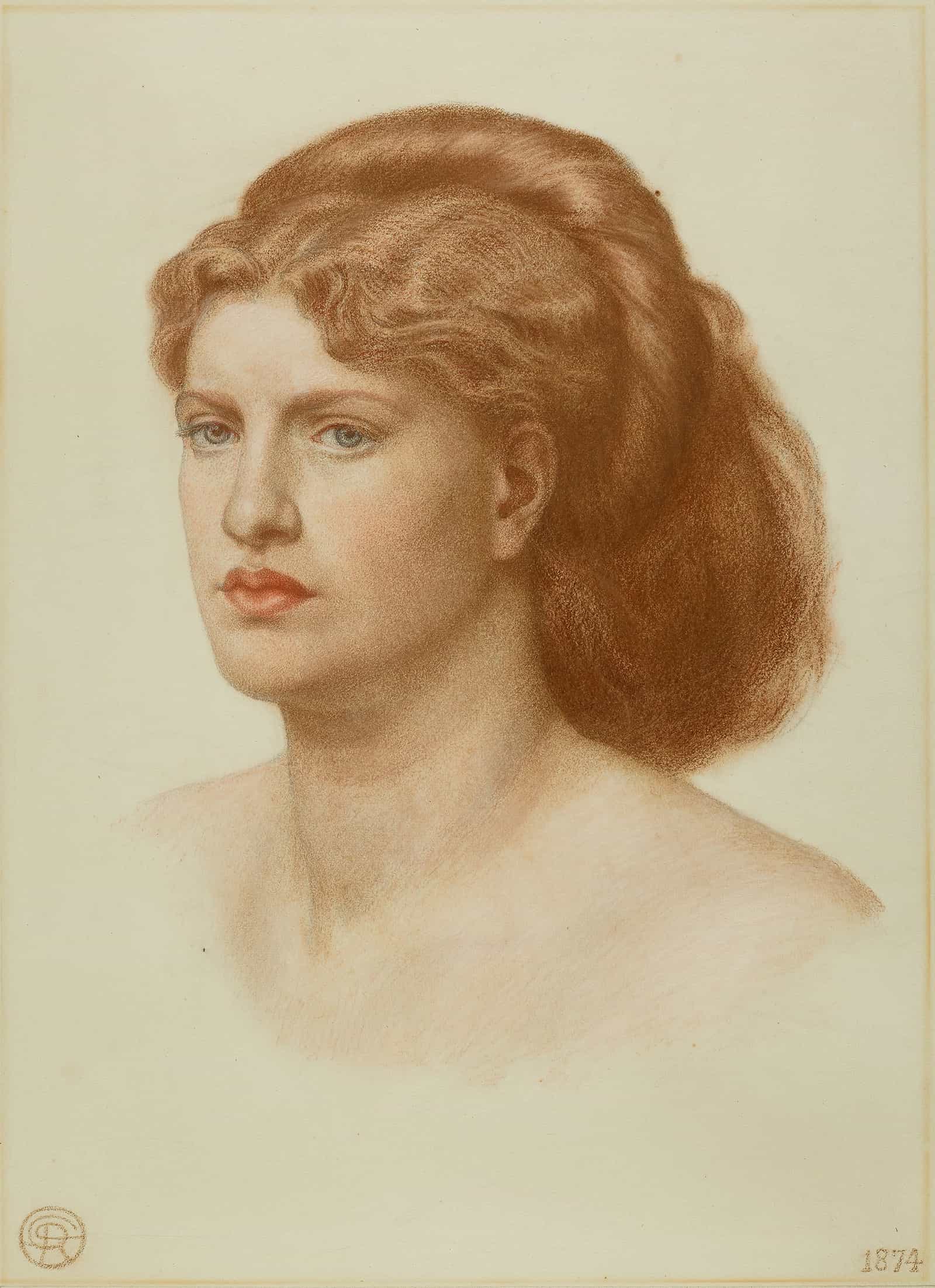 Portrait Of Fanny Cornforth Head And Shoulders by Dante Gabriel Rossetti