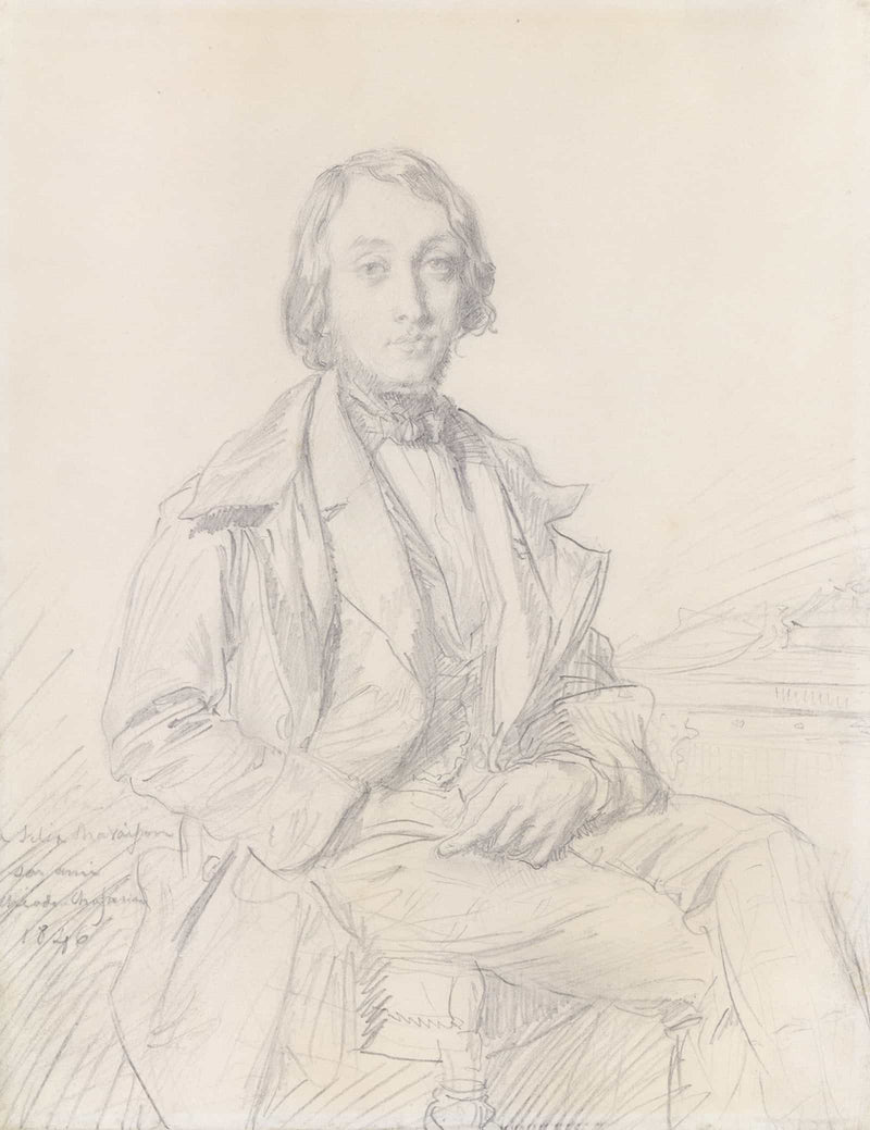 Portrait Of Felix Ravaisson by Theodore Chasseriau
