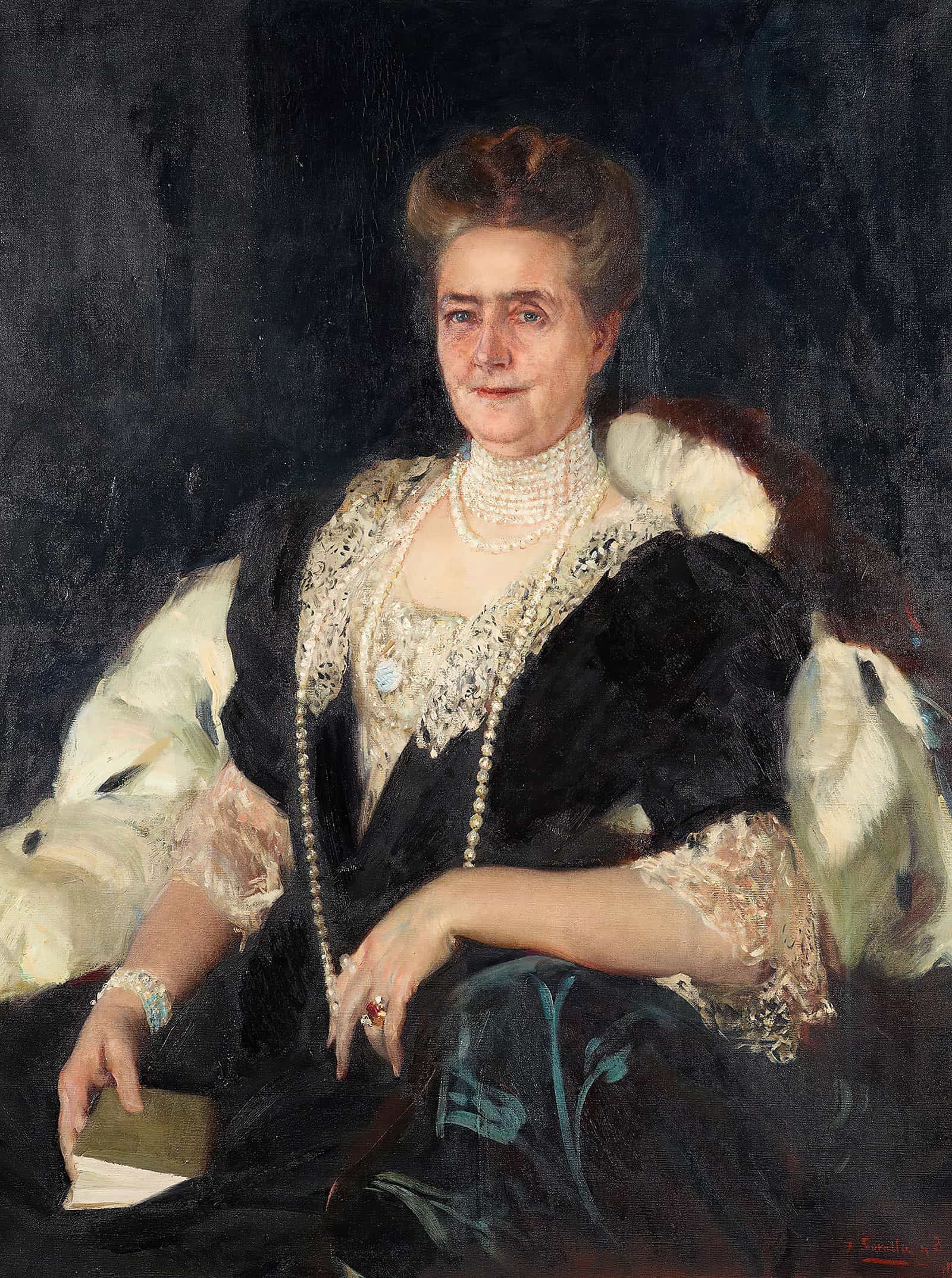 Portrait Of Frances Tracy Morgan by Joaquin Sorolla