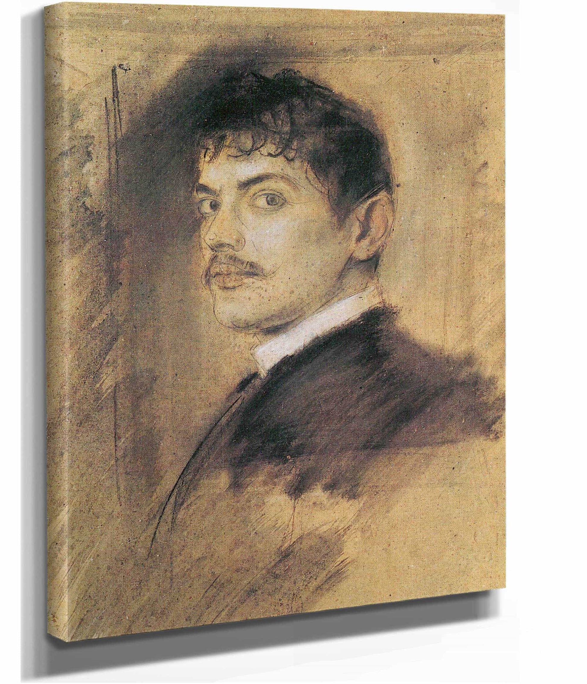Portrait Of Franz Von Stuck by Franz Von Lenbach