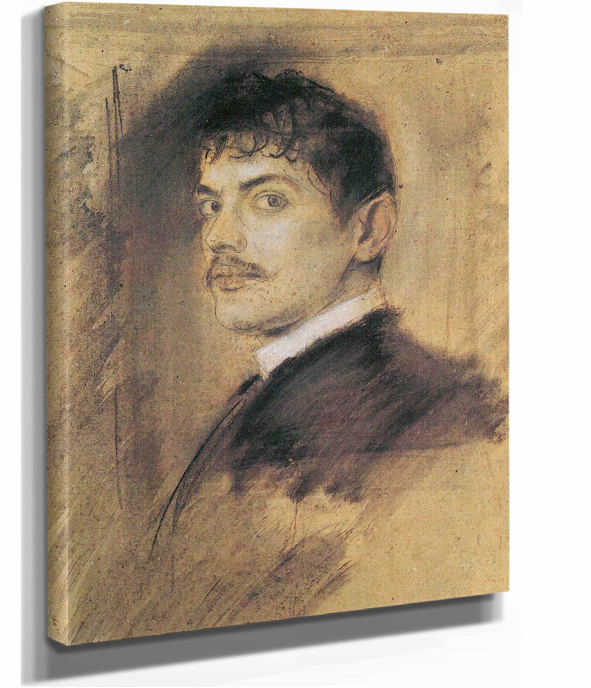 Portrait Of Franz Von Stuck by Franz Von Lenbach