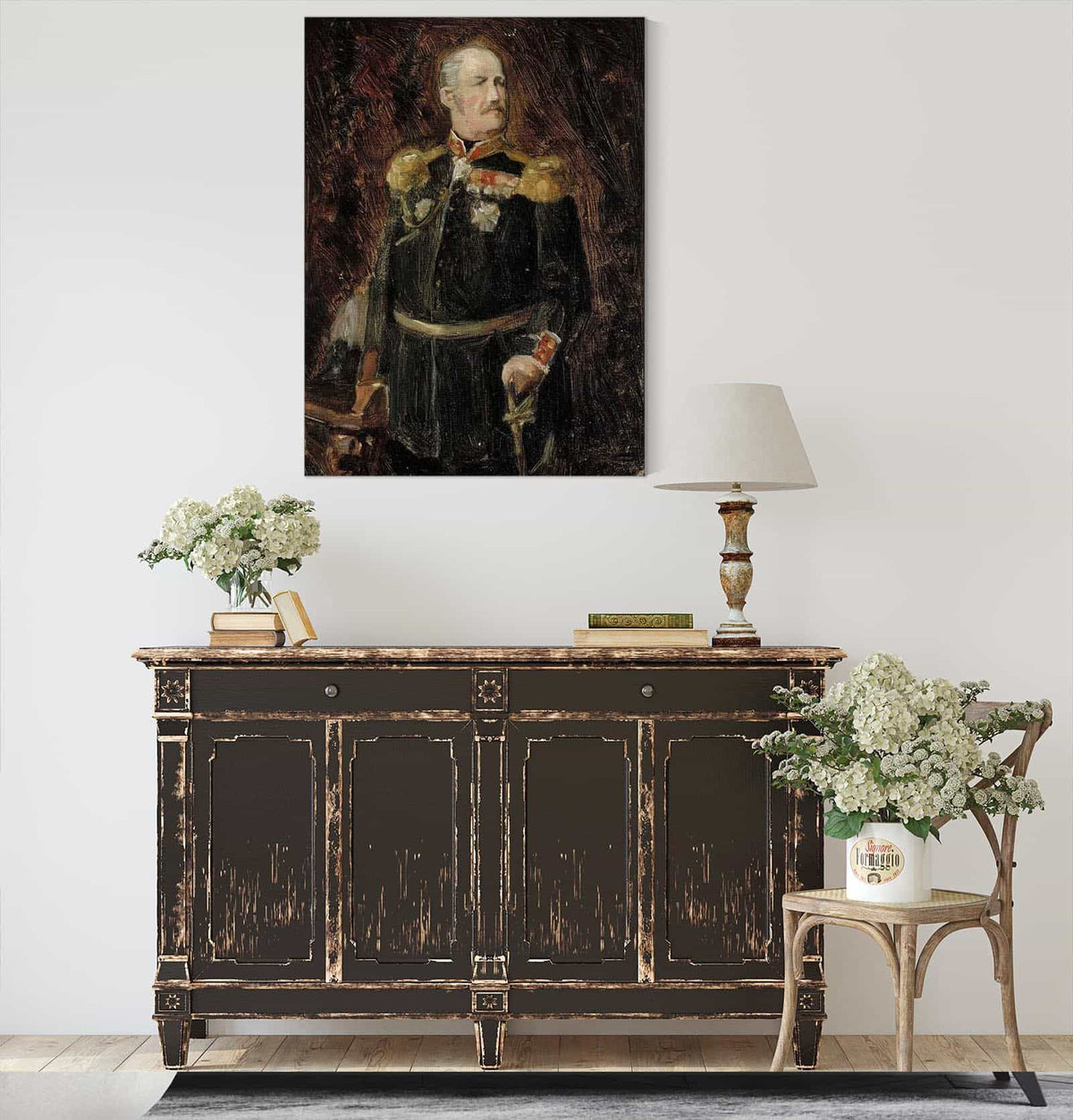 Portrait Of General Adjutant Count Adolf Aminoff Sketch  by Albert Edelfelt