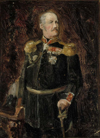 Portrait Of General Adjutant Count Adolf Aminoff Sketch  by Albert Edelfelt
