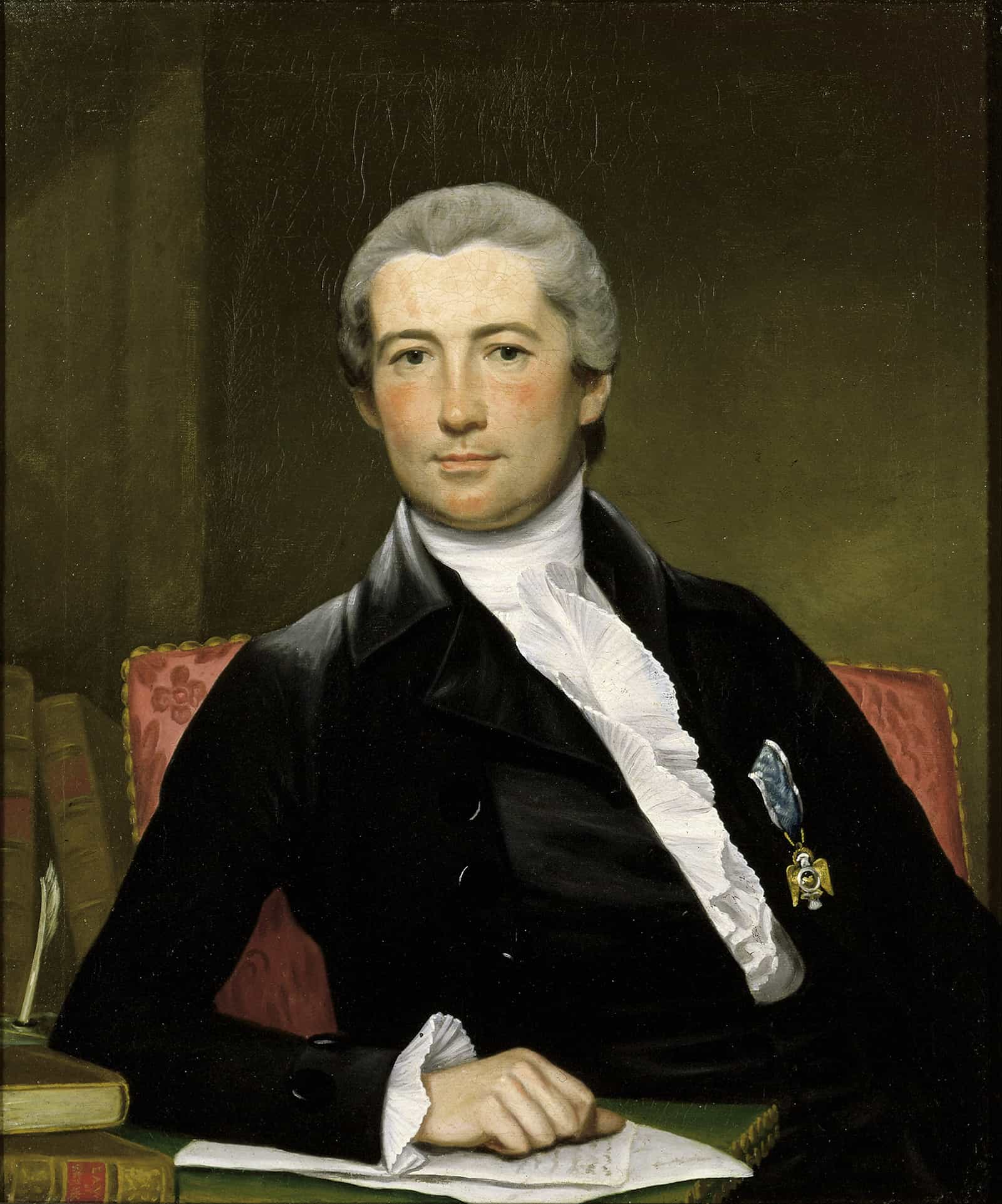 Portrait Of General Giles by Joseph Wright Of Derby