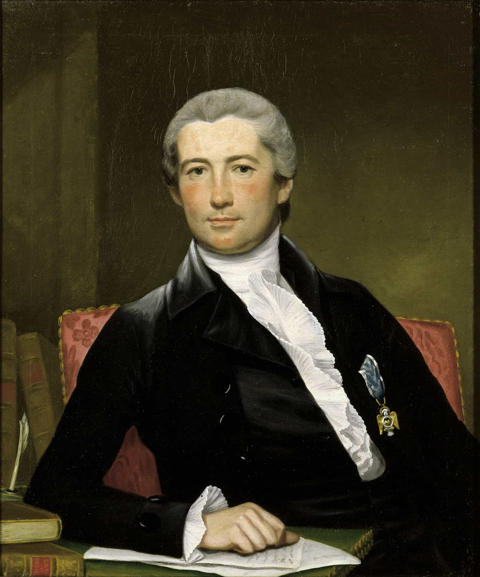 Portrait Of General Giles by Joseph Wright Of Derby