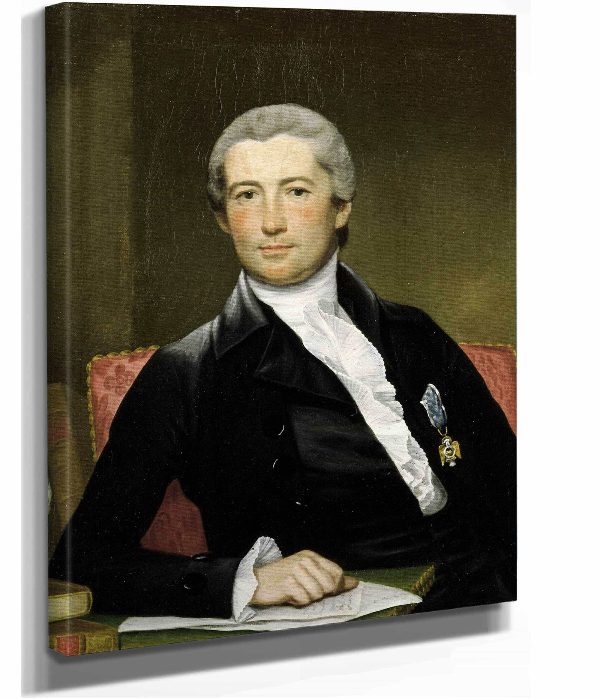 Portrait Of General Giles by Joseph Wright Of Derby