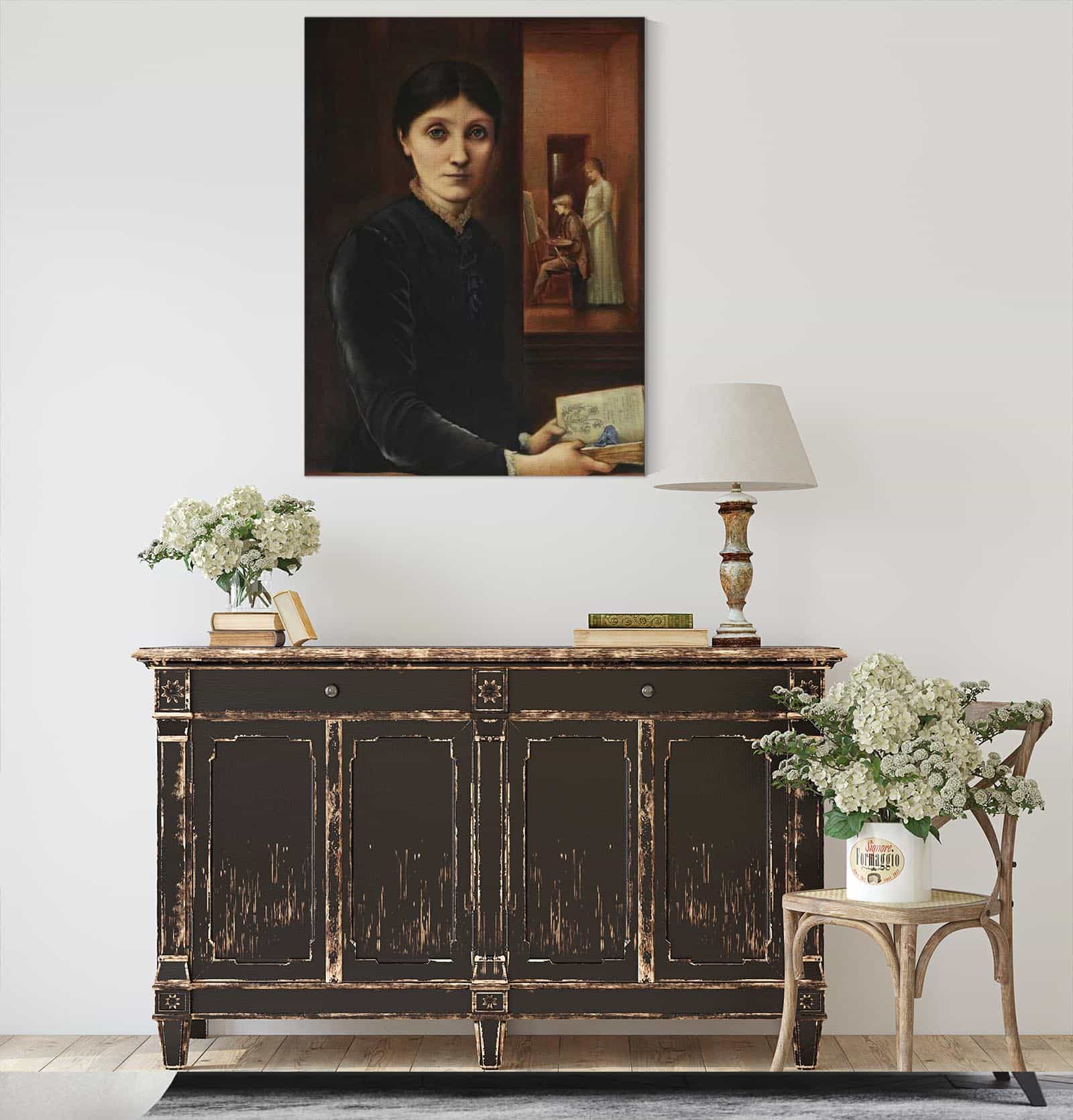 Portrait Of Georgiana Burne Jones by Sir Edward Coley Burne Jones
