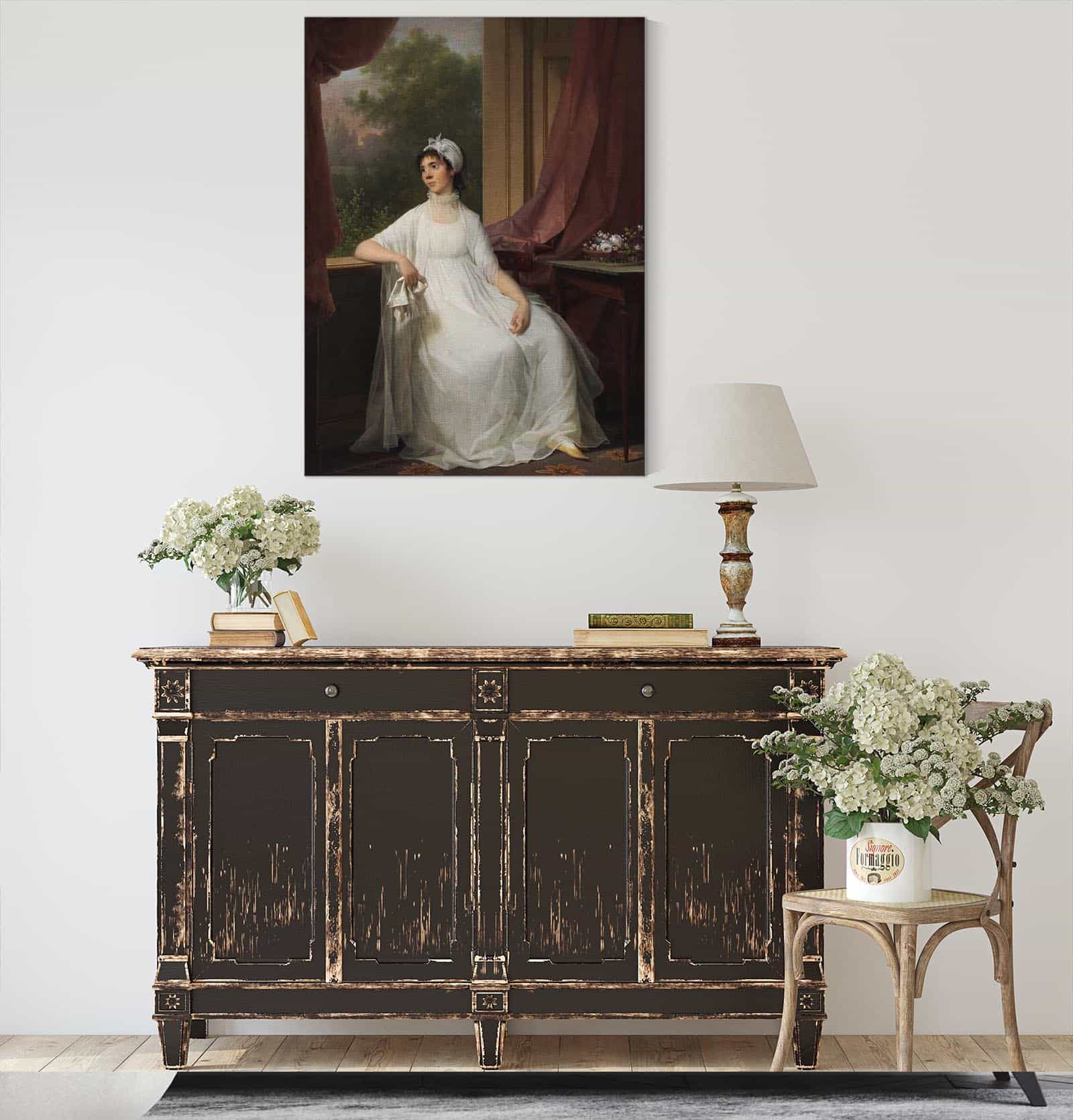 Portrait Of Gertrud Hage Nee Heitmann by Jens Juel
