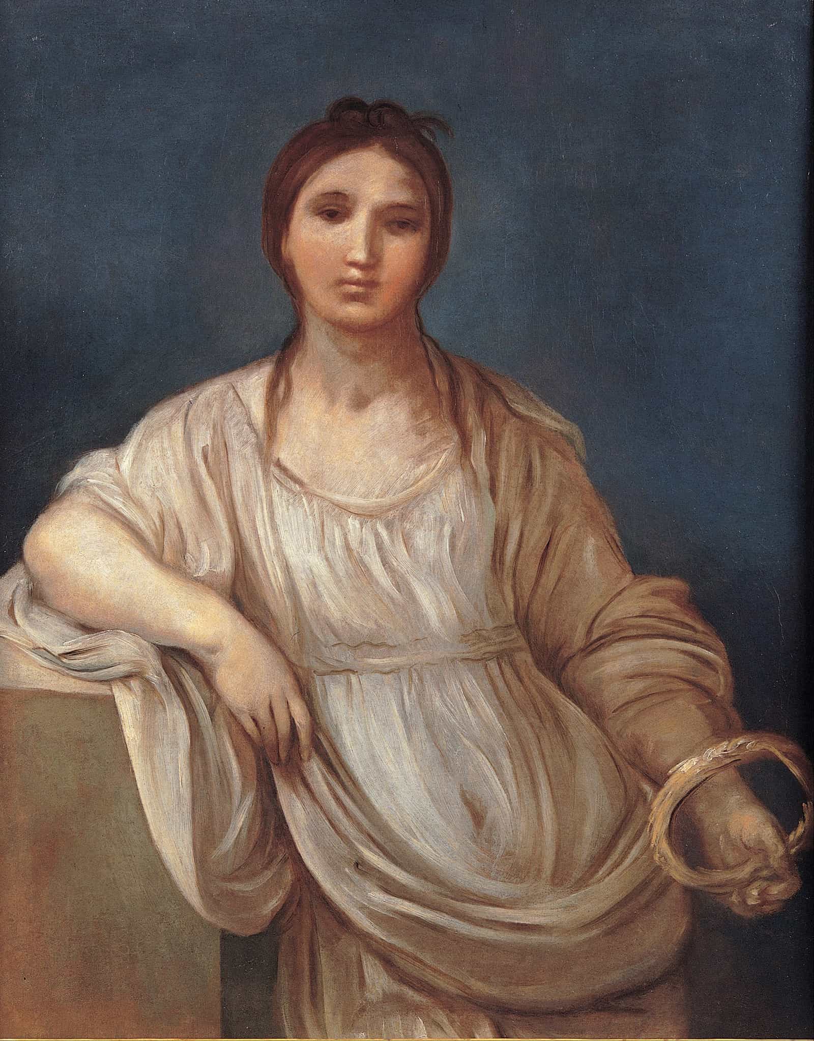 Portrait Of Girl With A Crown From Until by Guido Reni