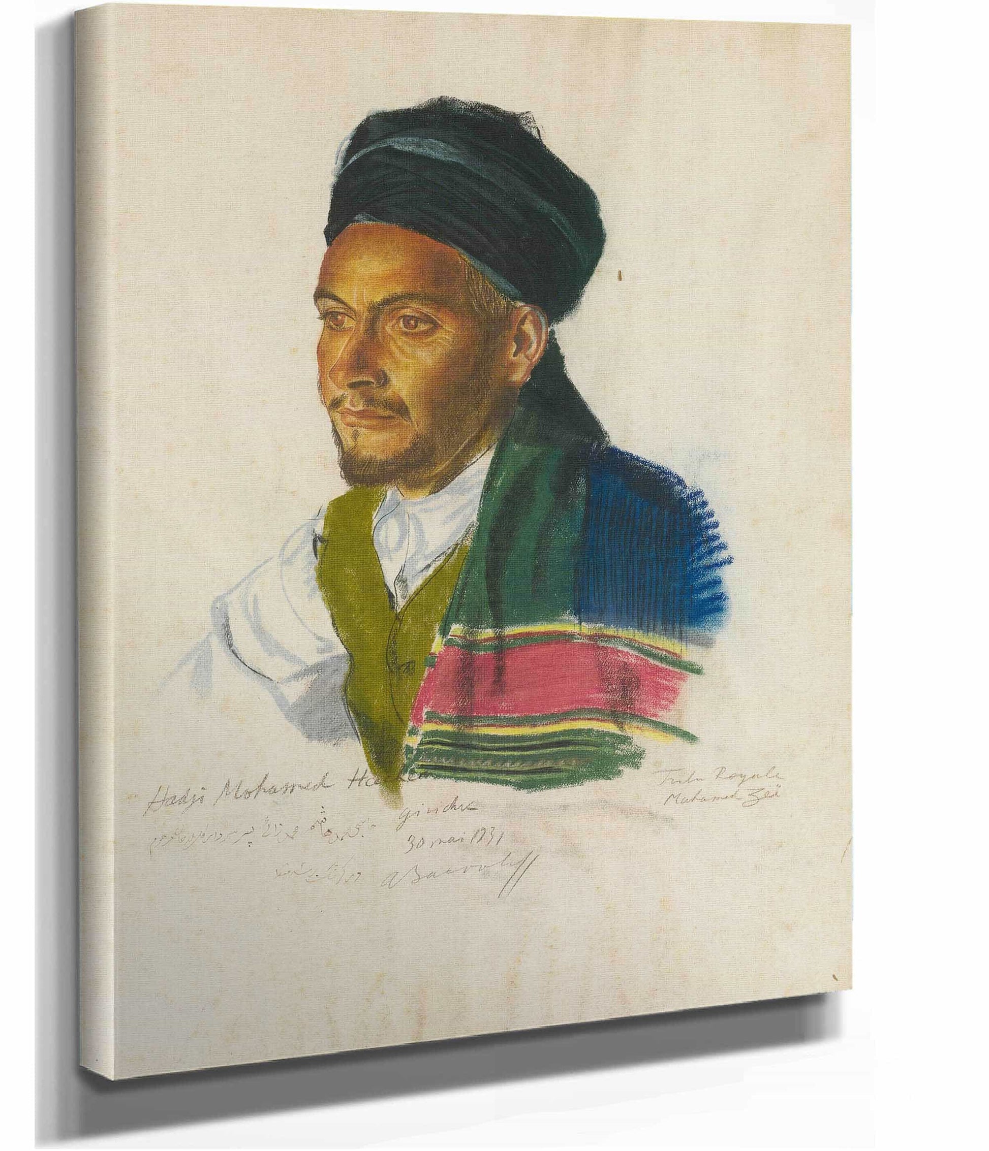 Portrait Of Haji Mohamed Hachem by Alexander Evgenievich Yakovlev