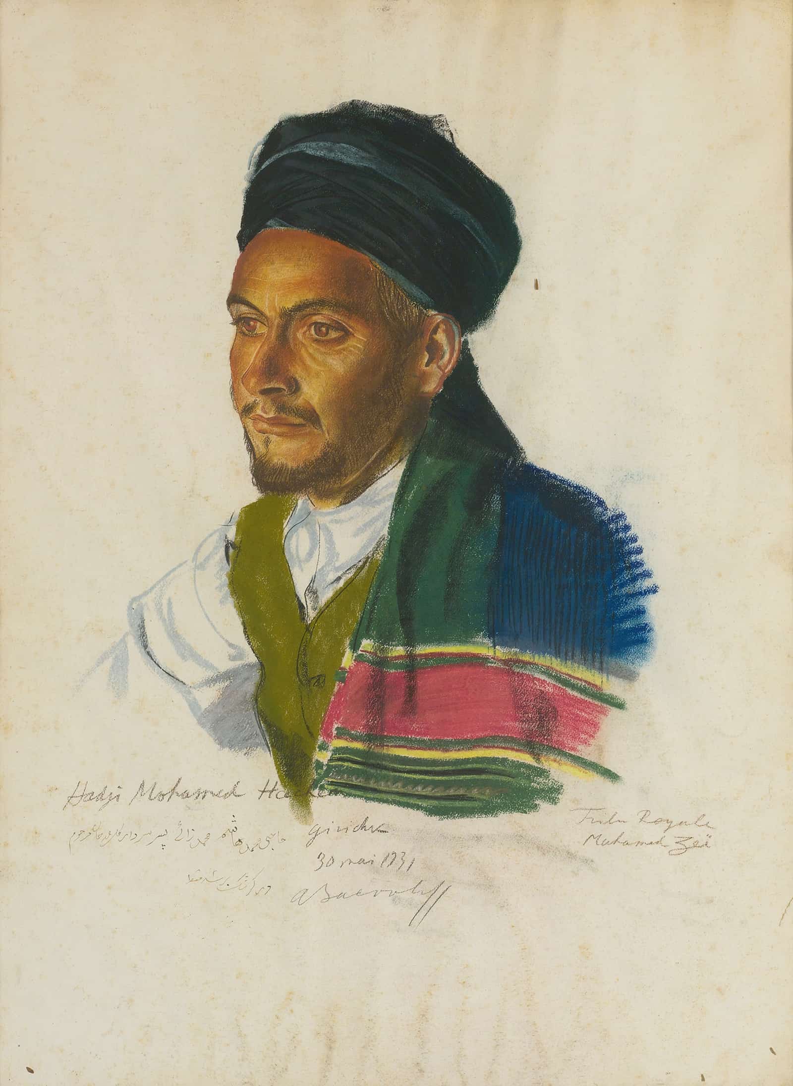 Portrait Of Haji Mohamed Hachem by Alexander Evgenievich Yakovlev