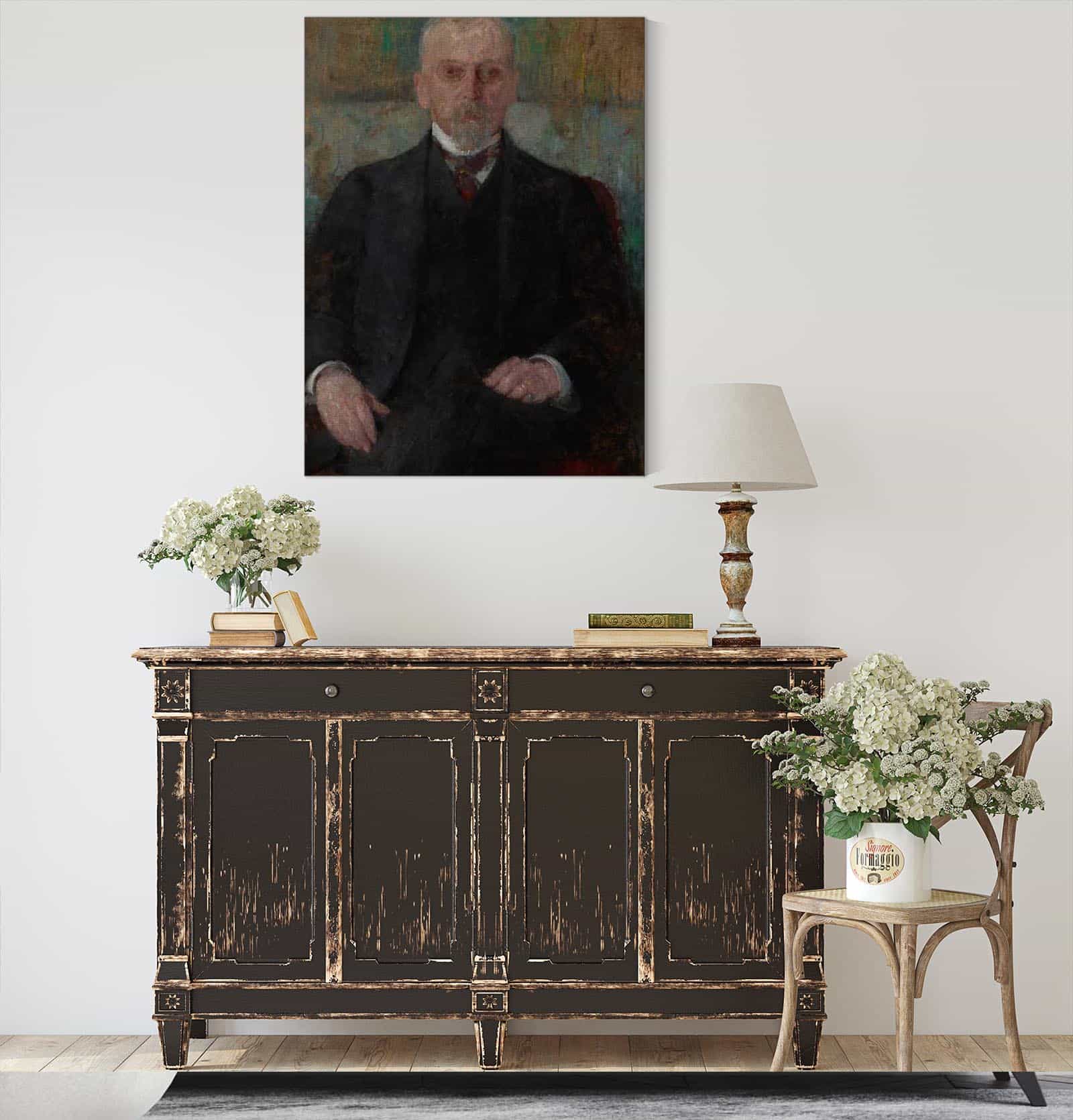 Portrait Of Henryk Sienkiewicz by Olga Boznanska
