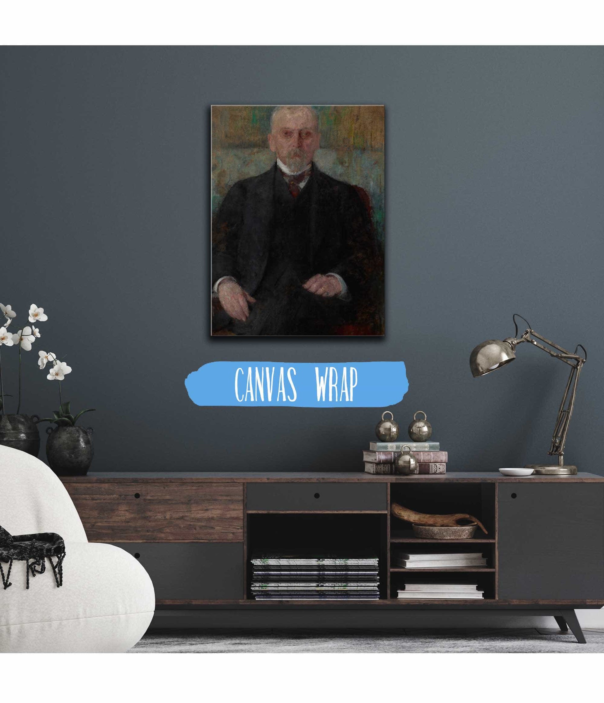 Portrait Of Henryk Sienkiewicz by Olga Boznanska