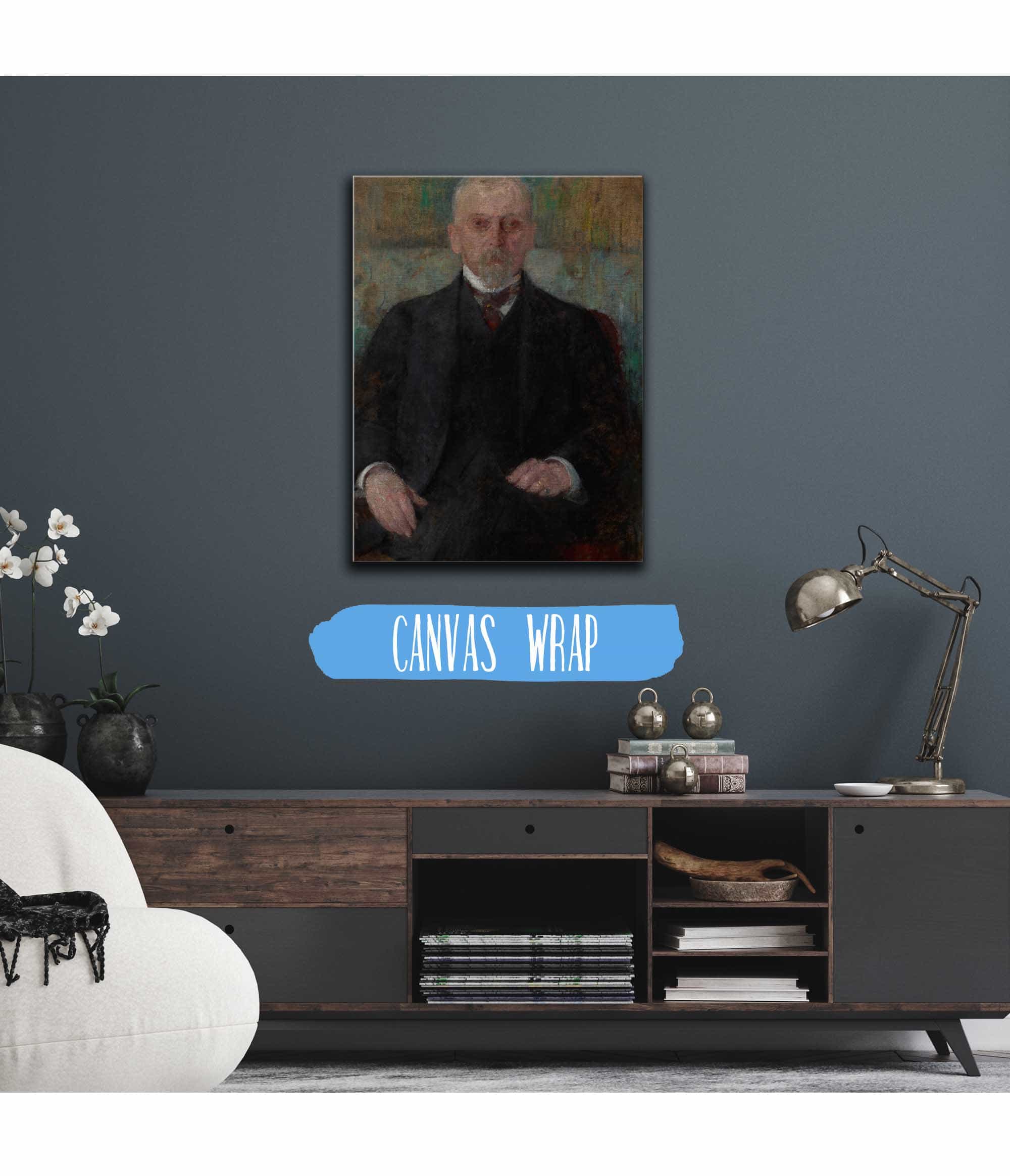 Portrait Of Henryk Sienkiewicz by Olga Boznanska