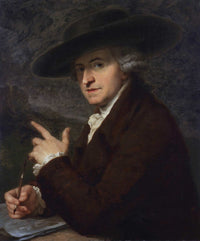 Portrait Of Her Husband The Painter Antonio Zucchi by Angelica Kauffmann
