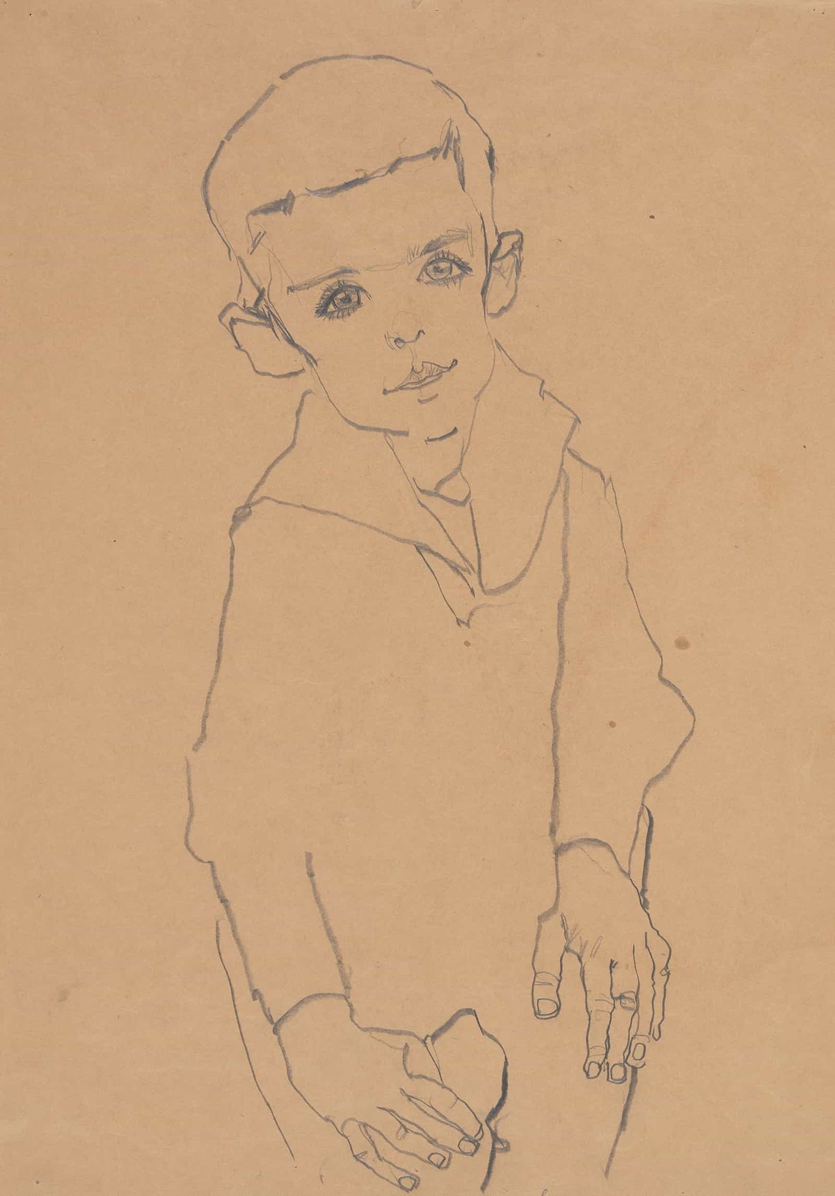 Portrait Of Herbert Rainer by Egon Schiele
