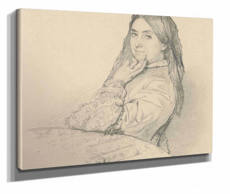 Portrait Of His Mother by Henri Lehmann