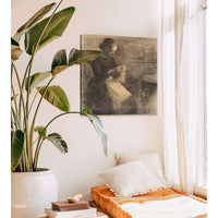 Portrait Of Ida Hammershoi With Needlework by Vilhelm Hammershoi