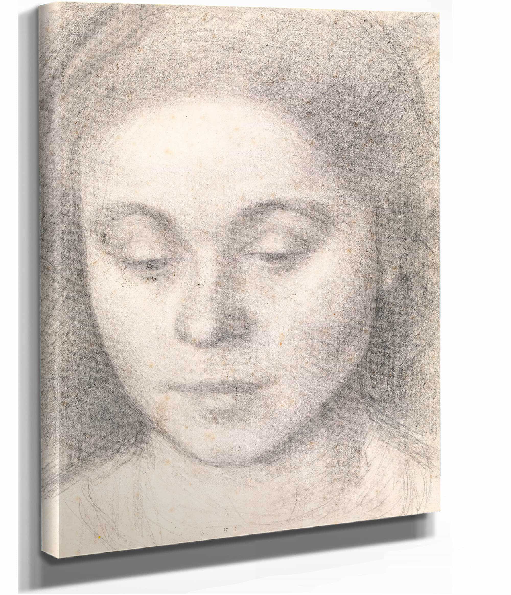 Portrait Of Ida The Artists Wife by Vilhelm Hammershoi