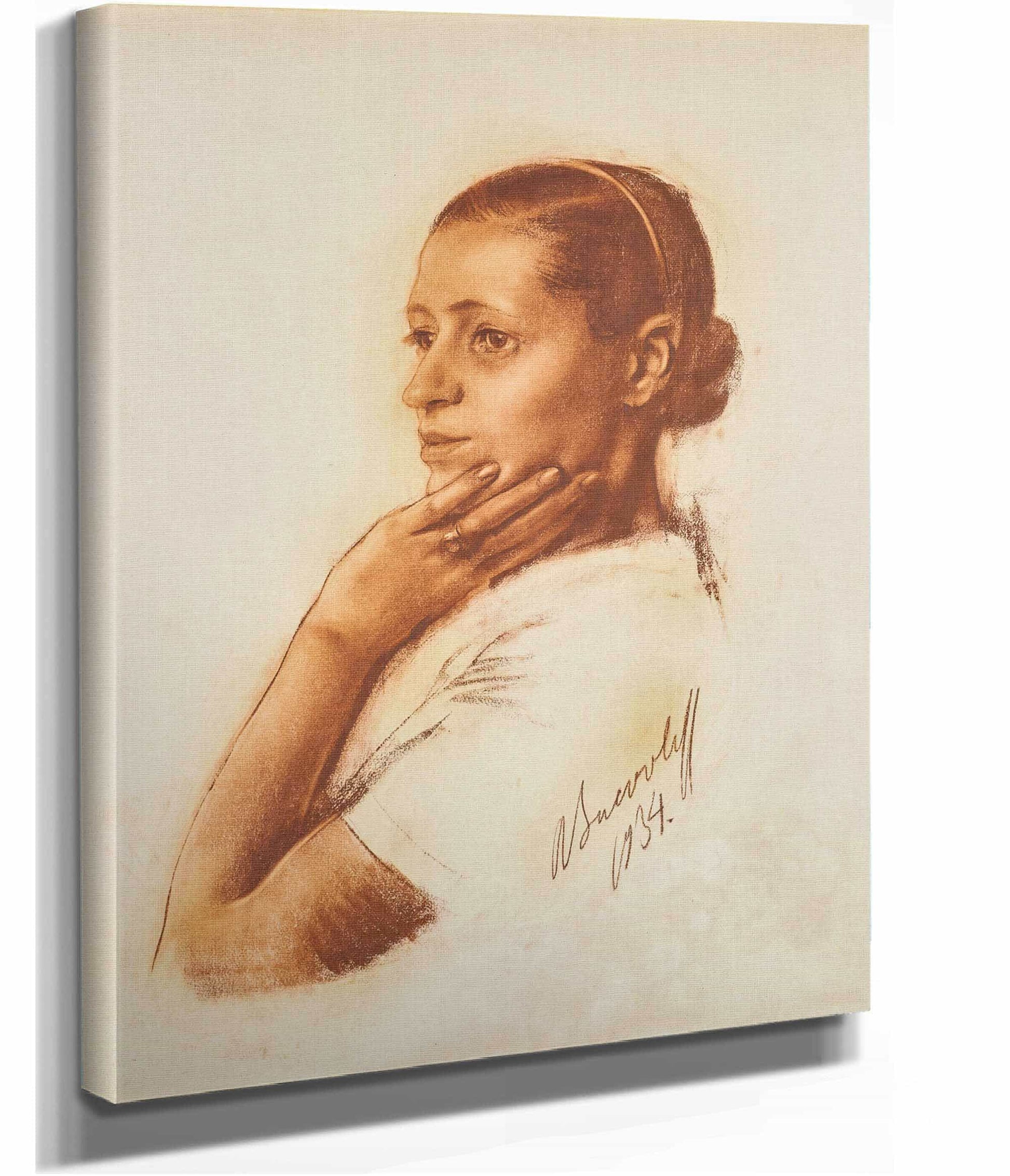 Portrait Of Irene Andreeva by Alexander Evgenievich Yakovlev
