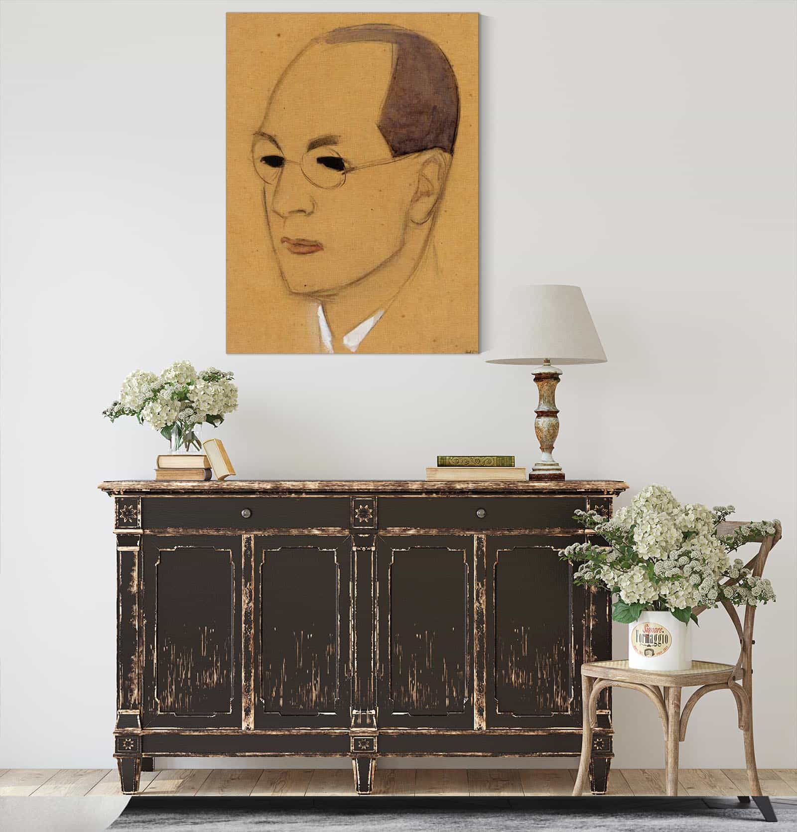 Portrait Of Jalo Sihtola Sketch by Helene Schjerfbeck