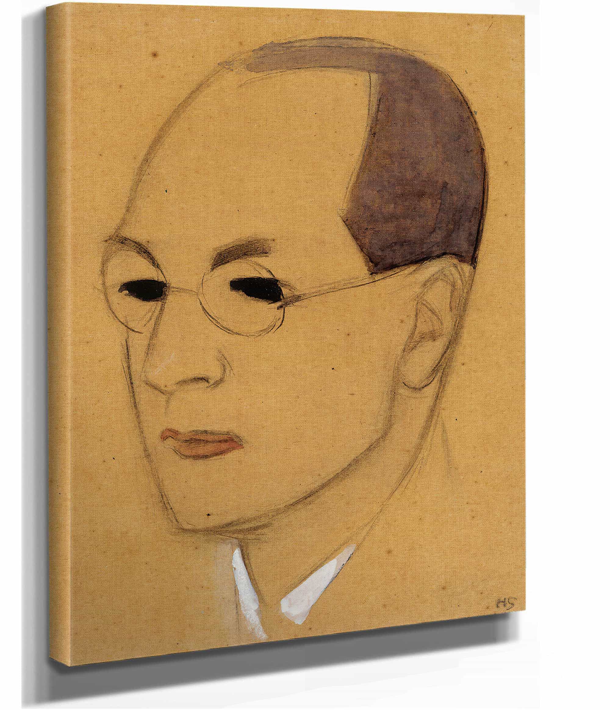 Portrait Of Jalo Sihtola Sketch by Helene Schjerfbeck