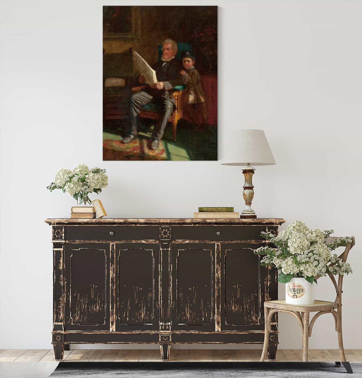 Portrait Of John C Chandler And Philip J Wilson by Eastman Johnson