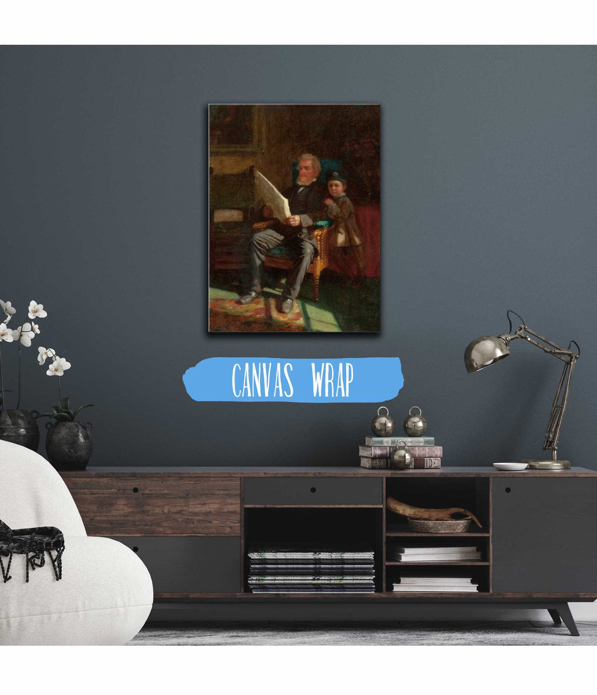 Portrait Of John C Chandler And Philip J Wilson by Eastman Johnson