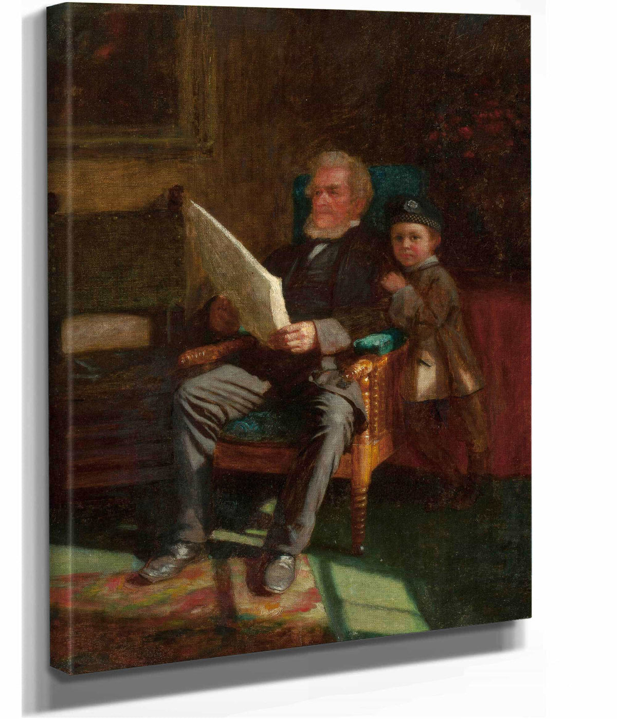Portrait Of John C Chandler And Philip J Wilson by Eastman Johnson