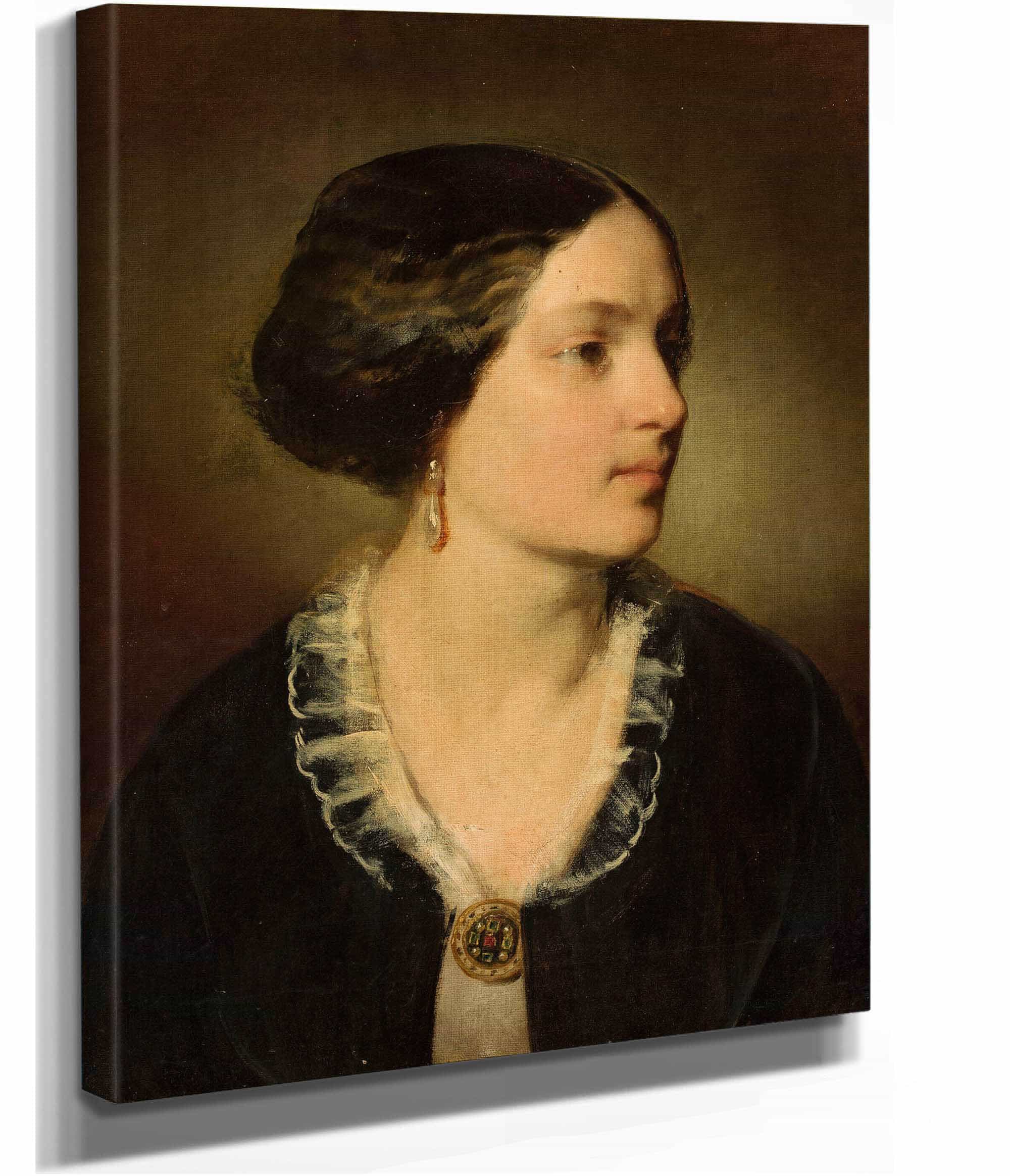 Portrait Of Katarzyna Potocka Nee Branicka   by Friedrich Von Amerling