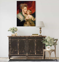 Portrait Of Lady Dashwood And Her Son Henry George Mayne by Sir Joshua Reynolds