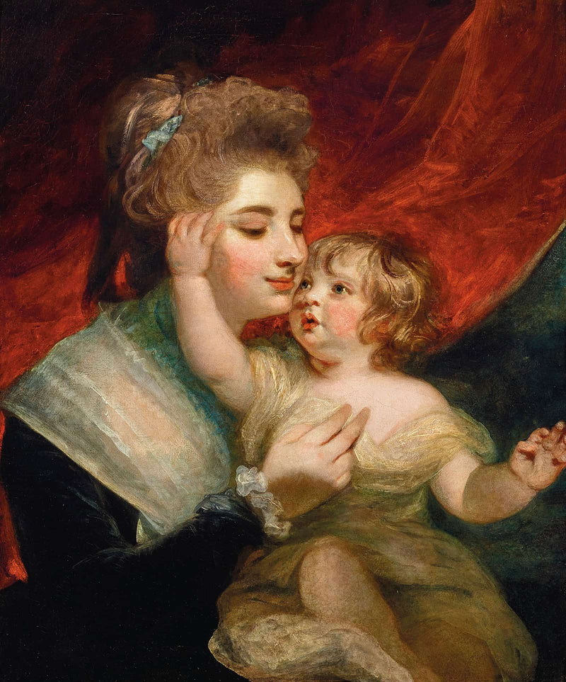 Portrait Of Lady Dashwood And Her Son Henry George Mayne by Sir Joshua Reynolds