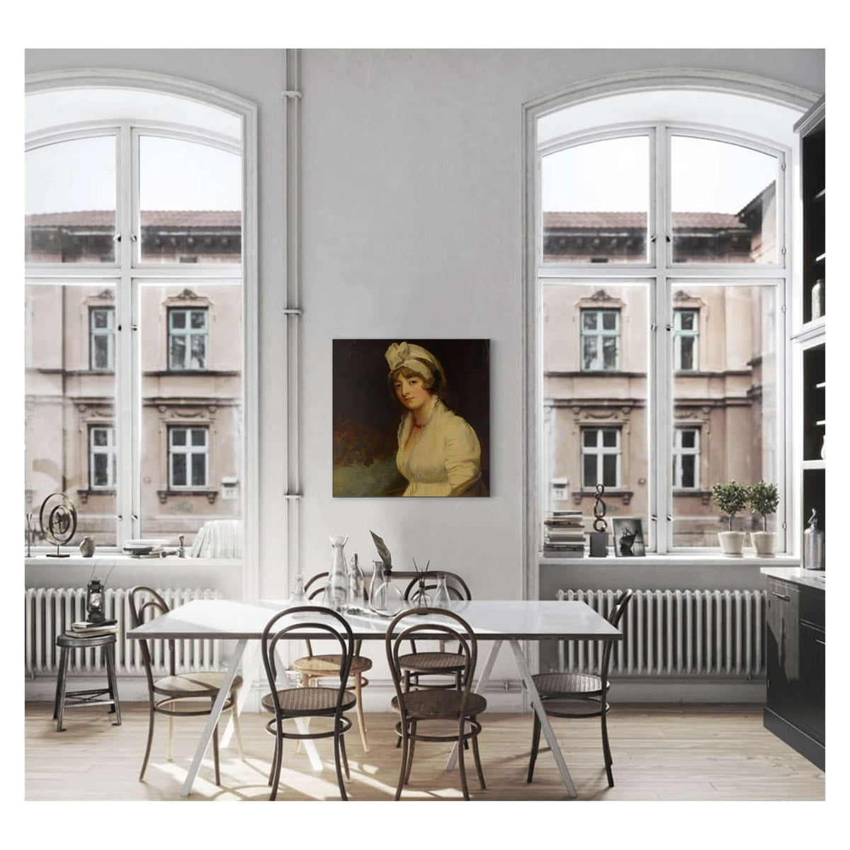 Portrait Of Lady Georgina Buckley Nee West by George Romney