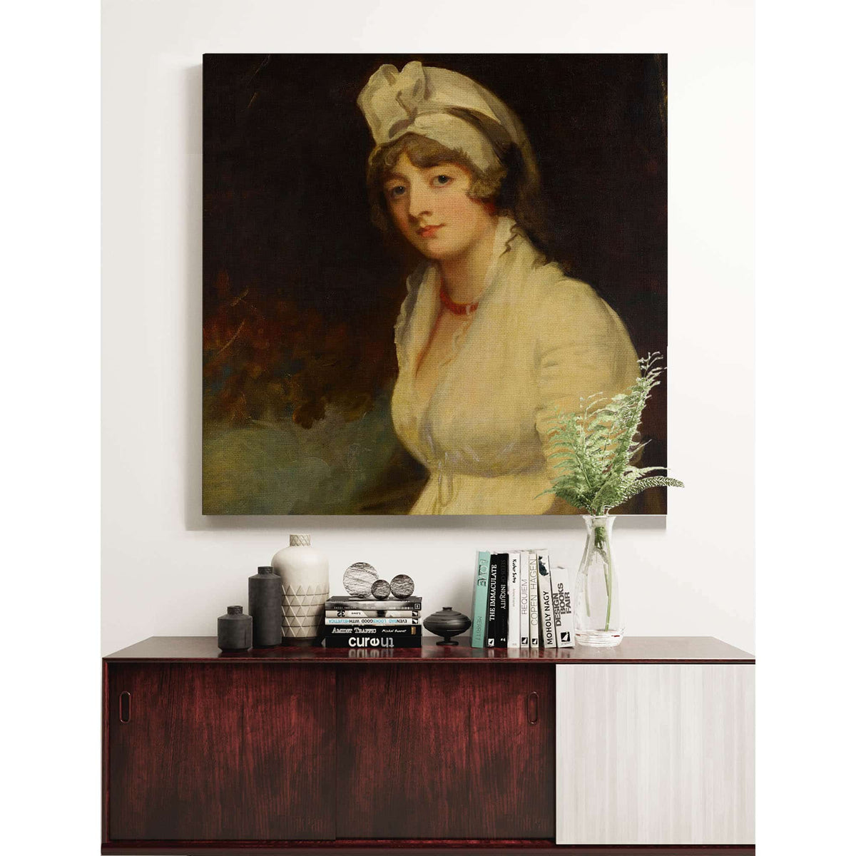 Portrait Of Lady Georgina Buckley Nee West by George Romney