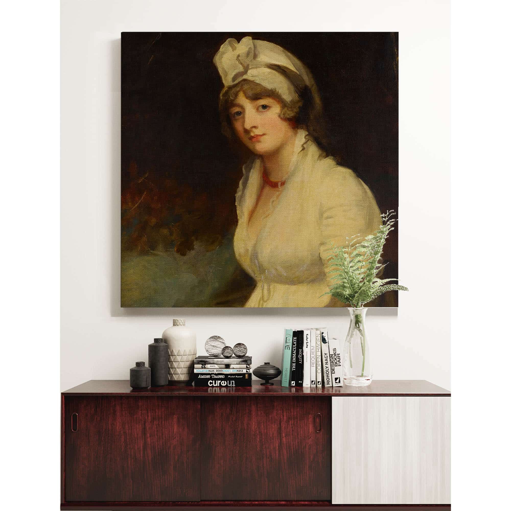 Portrait Of Lady Georgina Buckley Nee West by George Romney