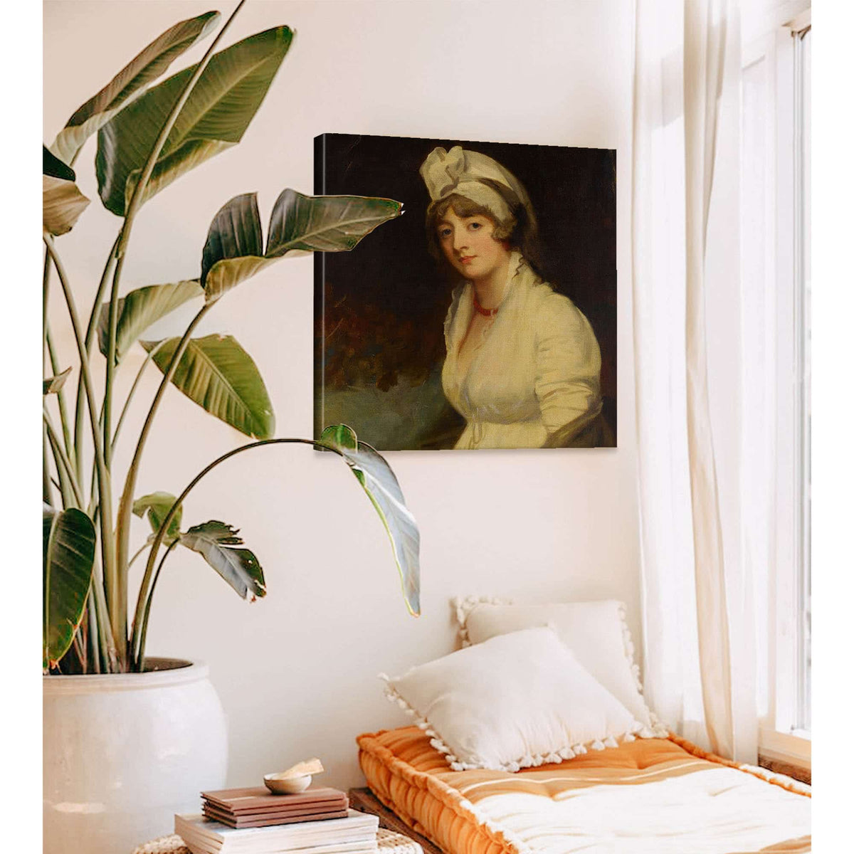 Portrait Of Lady Georgina Buckley Nee West by George Romney