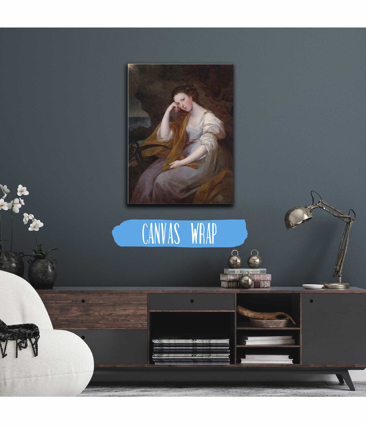 Portrait Of Lady Louisa Leveson Gower As Spes Goddess Of Hope by Angelica Kauffmann