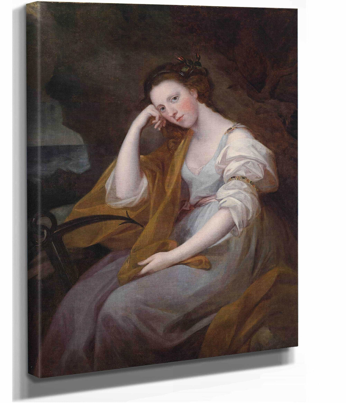 Portrait Of Lady Louisa Leveson Gower As Spes Goddess Of Hope by Angelica Kauffmann